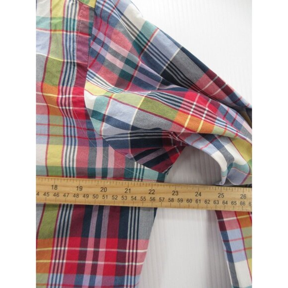 Ralph Lauren Shirt Medium Pink Button Up Pony Classic Fit Plaid Preppy - Picture 6 of 11